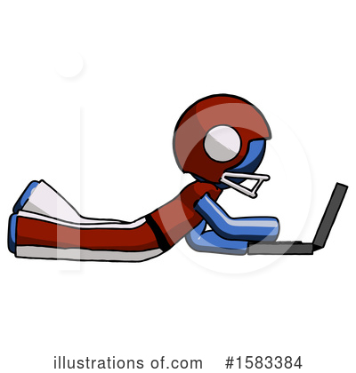 Royalty-Free (RF) Blue Design Mascot Clipart Illustration by Leo Blanchette - Stock Sample #1583384