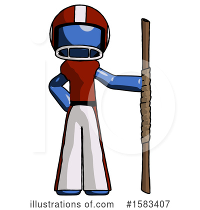Royalty-Free (RF) Blue Design Mascot Clipart Illustration by Leo Blanchette - Stock Sample #1583407