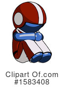 Blue Design Mascot Clipart #1583408 by Leo Blanchette