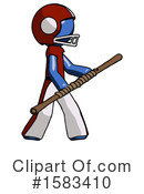 Blue Design Mascot Clipart #1583410 by Leo Blanchette
