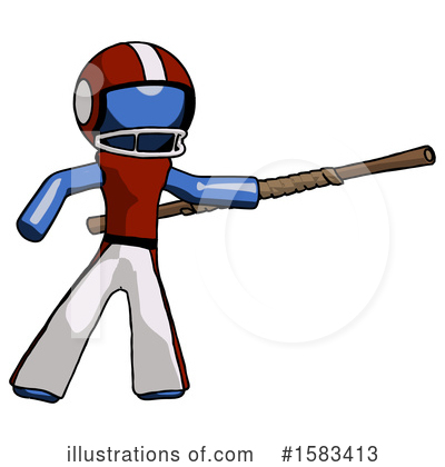 Royalty-Free (RF) Blue Design Mascot Clipart Illustration by Leo Blanchette - Stock Sample #1583413