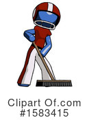 Blue Design Mascot Clipart #1583415 by Leo Blanchette
