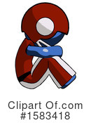 Blue Design Mascot Clipart #1583418 by Leo Blanchette