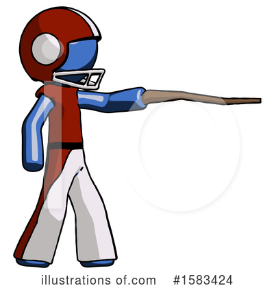 Royalty-Free (RF) Blue Design Mascot Clipart Illustration by Leo Blanchette - Stock Sample #1583424