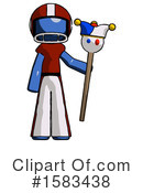 Blue Design Mascot Clipart #1583438 by Leo Blanchette