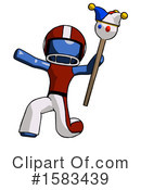 Blue Design Mascot Clipart #1583439 by Leo Blanchette