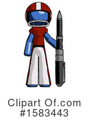 Blue Design Mascot Clipart #1583443 by Leo Blanchette