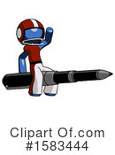 Blue Design Mascot Clipart #1583444 by Leo Blanchette