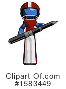 Blue Design Mascot Clipart #1583449 by Leo Blanchette