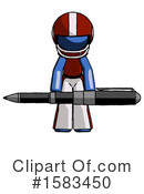 Blue Design Mascot Clipart #1583450 by Leo Blanchette