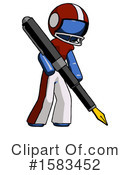 Blue Design Mascot Clipart #1583452 by Leo Blanchette