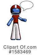 Blue Design Mascot Clipart #1583469 by Leo Blanchette