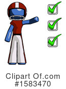 Blue Design Mascot Clipart #1583470 by Leo Blanchette