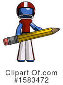 Blue Design Mascot Clipart #1583472 by Leo Blanchette