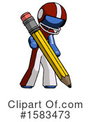 Blue Design Mascot Clipart #1583473 by Leo Blanchette