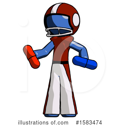 Royalty-Free (RF) Blue Design Mascot Clipart Illustration by Leo Blanchette - Stock Sample #1583474