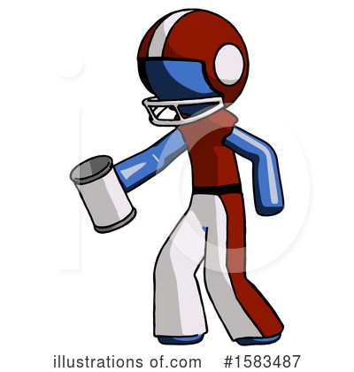Royalty-Free (RF) Blue Design Mascot Clipart Illustration by Leo Blanchette - Stock Sample #1583487