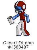 Blue Design Mascot Clipart #1583487 by Leo Blanchette