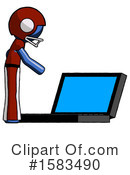 Blue Design Mascot Clipart #1583490 by Leo Blanchette