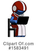 Blue Design Mascot Clipart #1583491 by Leo Blanchette