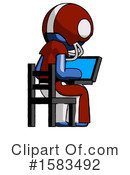 Blue Design Mascot Clipart #1583492 by Leo Blanchette