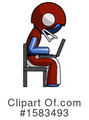 Blue Design Mascot Clipart #1583493 by Leo Blanchette