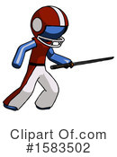 Blue Design Mascot Clipart #1583502 by Leo Blanchette