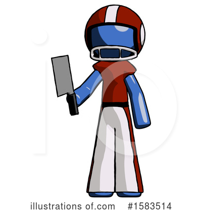 Royalty-Free (RF) Blue Design Mascot Clipart Illustration by Leo Blanchette - Stock Sample #1583514