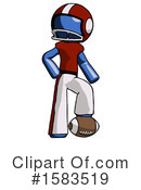 Blue Design Mascot Clipart #1583519 by Leo Blanchette