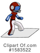 Blue Design Mascot Clipart #1583522 by Leo Blanchette