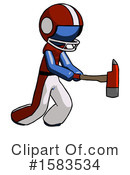 Blue Design Mascot Clipart #1583534 by Leo Blanchette