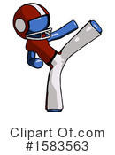 Blue Design Mascot Clipart #1583563 by Leo Blanchette