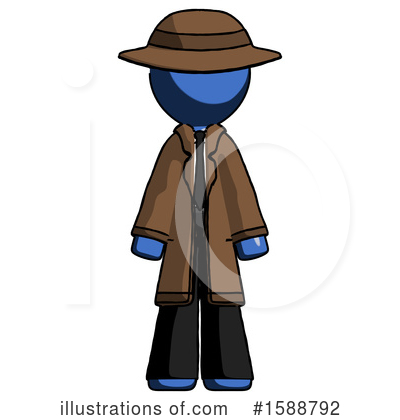 Royalty-Free (RF) Blue Design Mascot Clipart Illustration by Leo Blanchette - Stock Sample #1588792