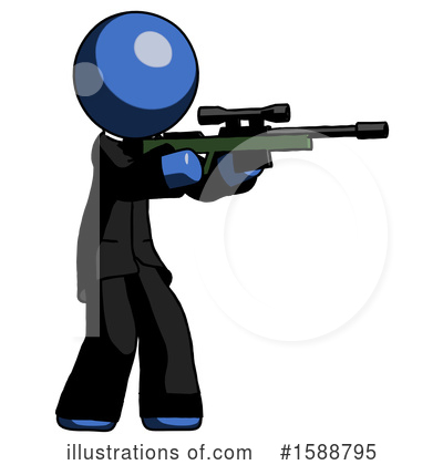 Royalty-Free (RF) Blue Design Mascot Clipart Illustration by Leo Blanchette - Stock Sample #1588795