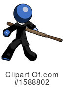Blue Design Mascot Clipart #1588802 by Leo Blanchette