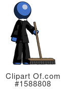 Blue Design Mascot Clipart #1588808 by Leo Blanchette