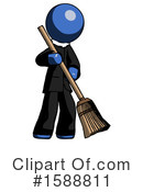 Blue Design Mascot Clipart #1588811 by Leo Blanchette
