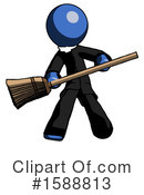 Blue Design Mascot Clipart #1588813 by Leo Blanchette