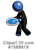 Blue Design Mascot Clipart #1588819 by Leo Blanchette