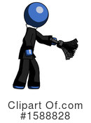 Blue Design Mascot Clipart #1588828 by Leo Blanchette