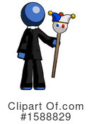 Blue Design Mascot Clipart #1588829 by Leo Blanchette