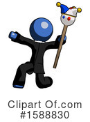 Blue Design Mascot Clipart #1588830 by Leo Blanchette