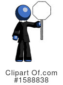 Blue Design Mascot Clipart #1588838 by Leo Blanchette