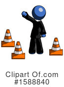 Blue Design Mascot Clipart #1588840 by Leo Blanchette