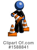 Blue Design Mascot Clipart #1588841 by Leo Blanchette