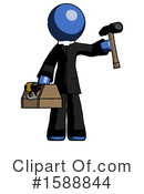 Blue Design Mascot Clipart #1588844 by Leo Blanchette