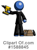 Blue Design Mascot Clipart #1588845 by Leo Blanchette
