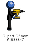 Blue Design Mascot Clipart #1588847 by Leo Blanchette