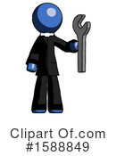 Blue Design Mascot Clipart #1588849 by Leo Blanchette