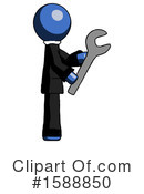 Blue Design Mascot Clipart #1588850 by Leo Blanchette